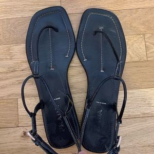 Prada Leather Thong Sandals
